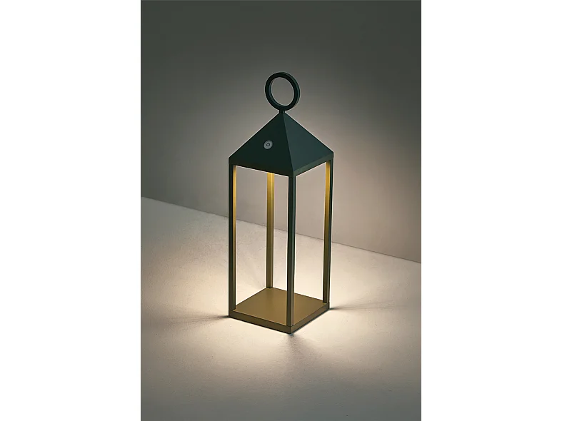 Lanterne Pic Nic LED moderne 2,2 W IP54 rechargeable et dimmable h. 47 cm anthracite