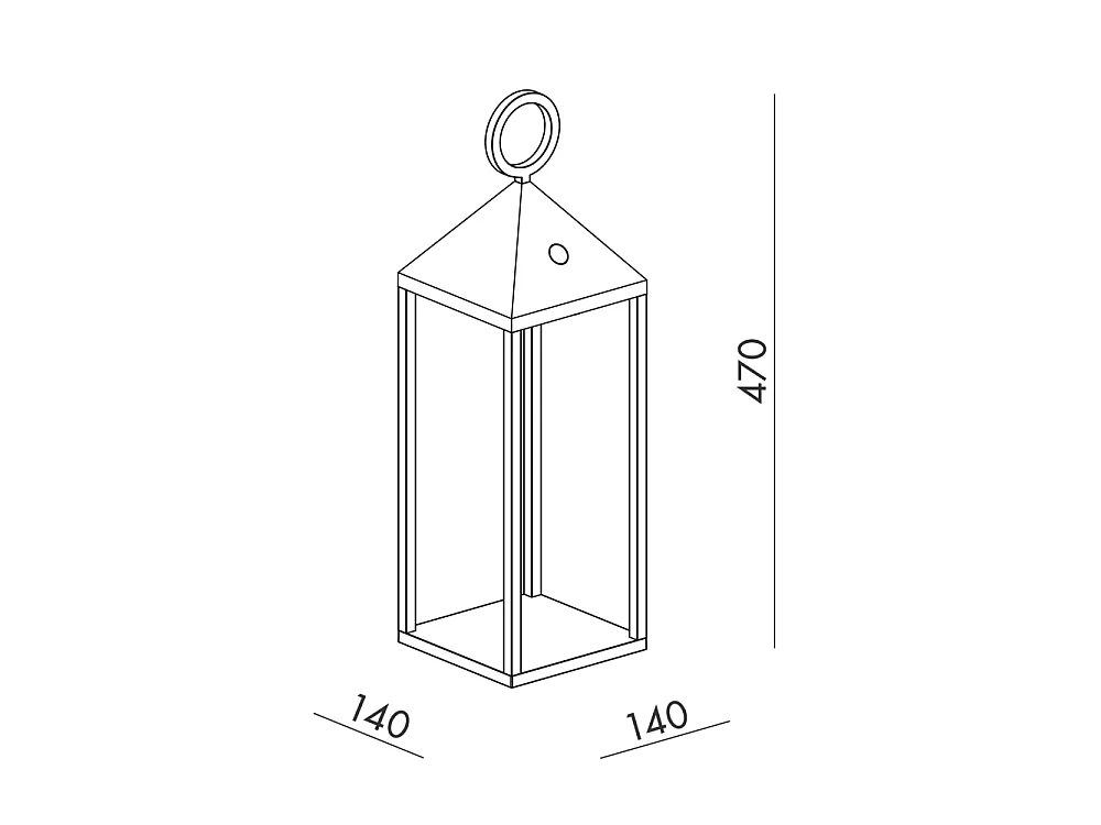 Moderne 2,2W IP54 oplaadbare en dimbare LED Pic Nic lantaarn h. 47 cm wit