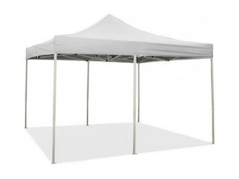 Gazebo pliable pliable 3x6 Blanc recouvert de PVC imperméable
