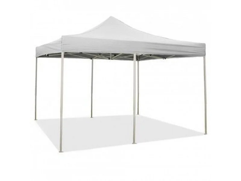 Gazebo pliable pliable 3 X 6 Blanc recouvert de PVC imperméable