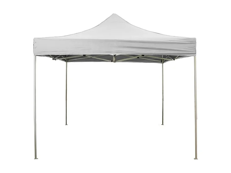 Gazebo richiudibile pieghevole 2 X 2 Bianco ricoperto in PVC impermeabile