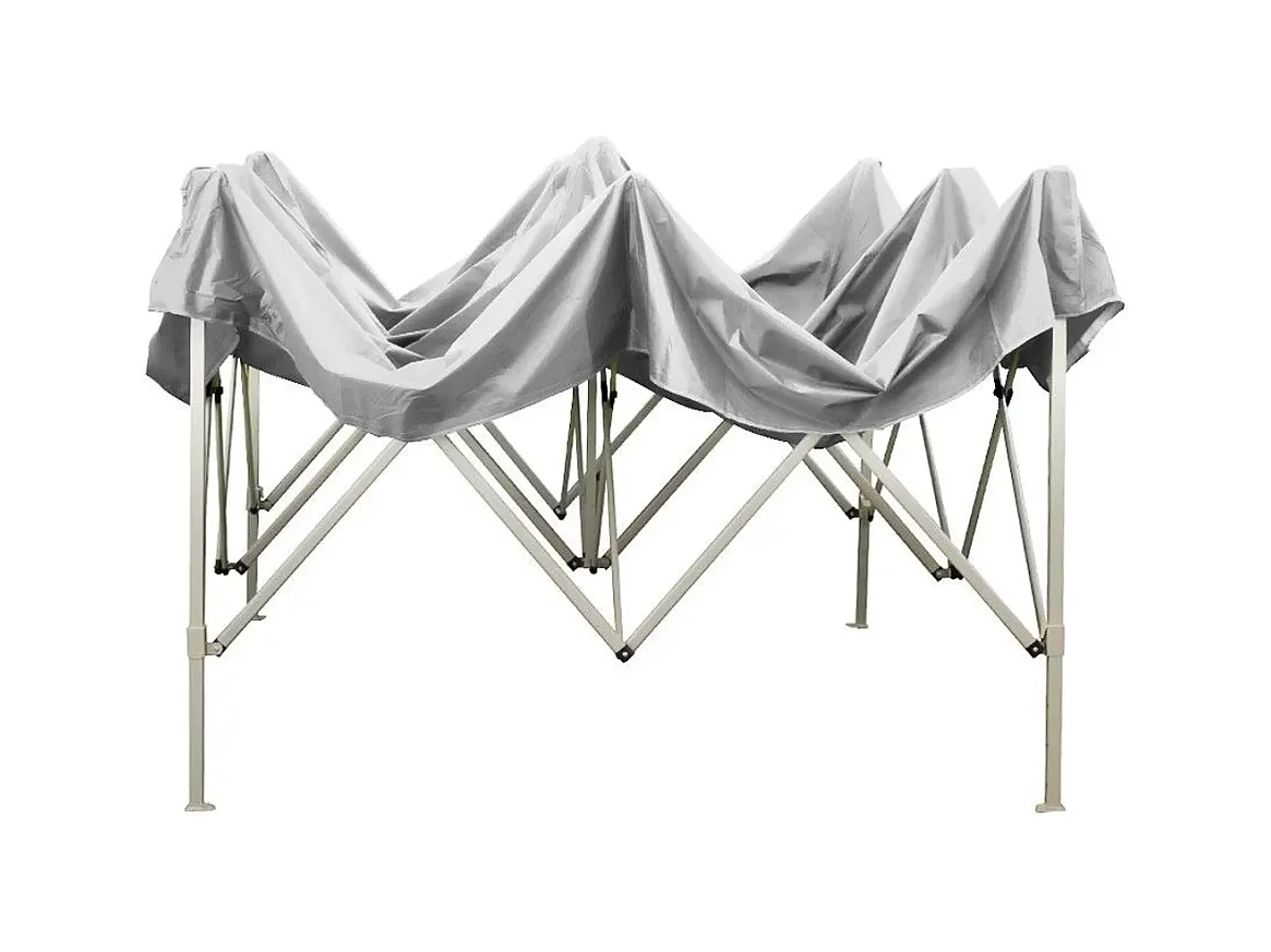 Gazébo pliant pliant 2X2 Blanc recouvert de PVC imperméable