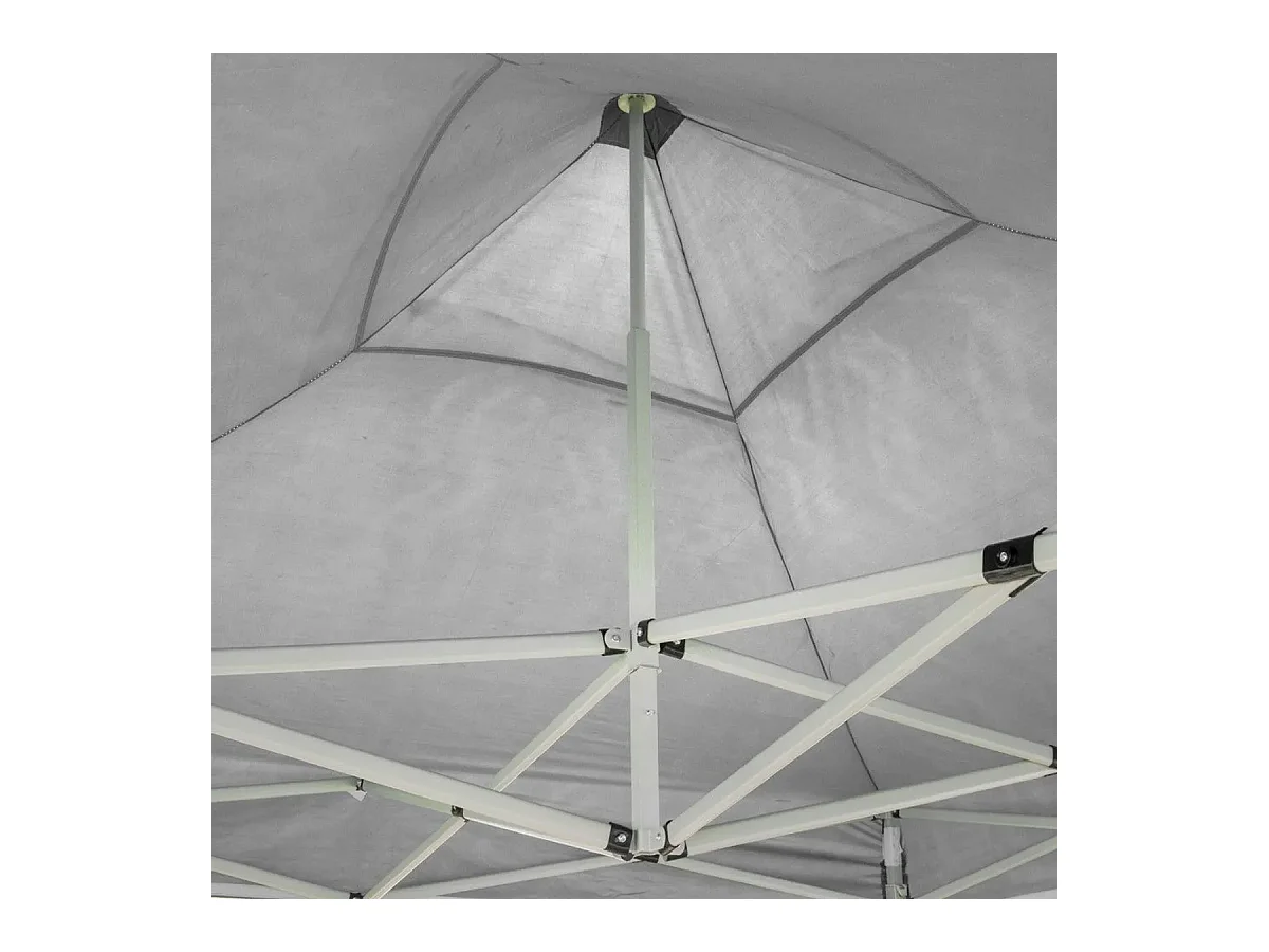 Gazébo pliant pliant 2X2 Blanc recouvert de PVC imperméable