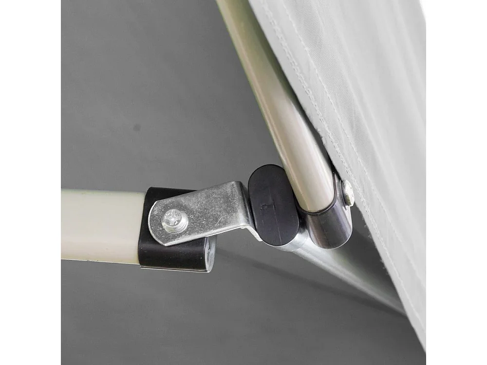 Faltbarer Faltpavillon 2X2 Weiß mit wasserdichtem PVC überzogen