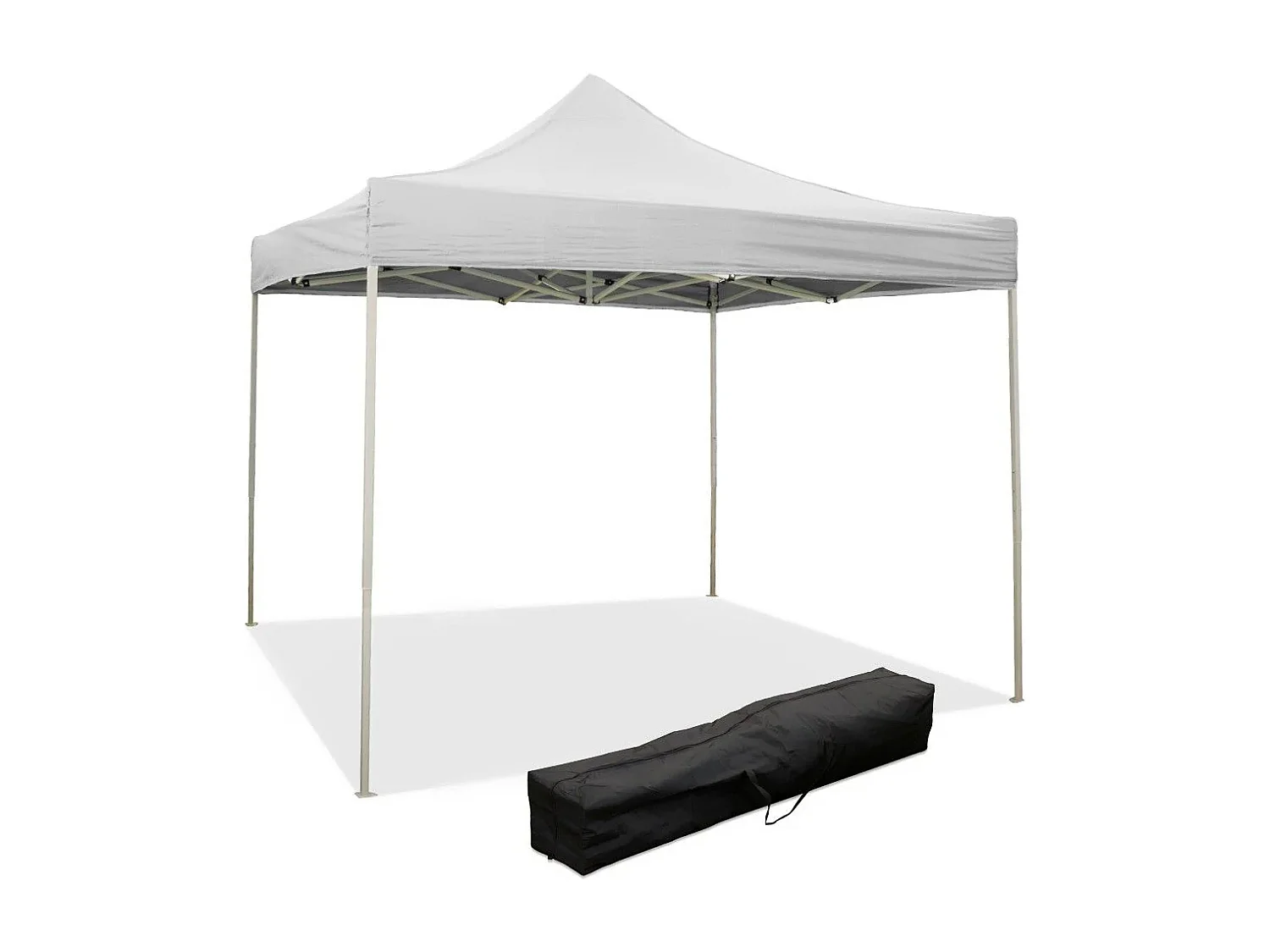 Gazebo richiudibile pieghevole 2 X 2 Bianco ricoperto in PVC impermeabile
