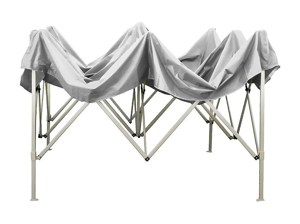 Gazebo richiudibile pieghevole 2 X 2 Bianco ricoperto in PVC impermeabile