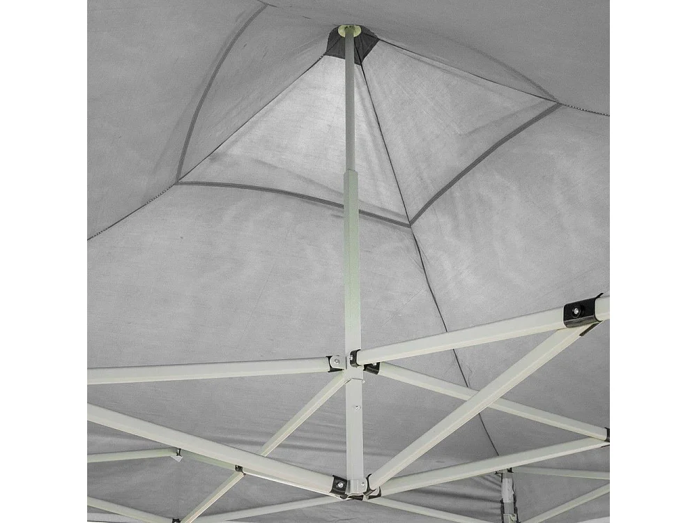 Gazébo pliant pliant 2X2 Blanc recouvert de PVC imperméable