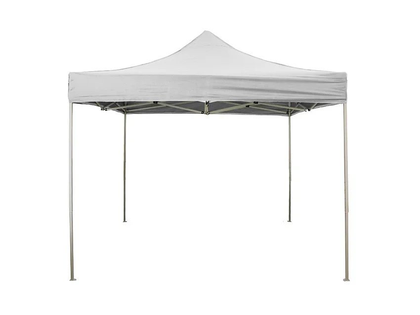 Gazébo pliant pliant 2X2 Blanc recouvert de PVC imperméable