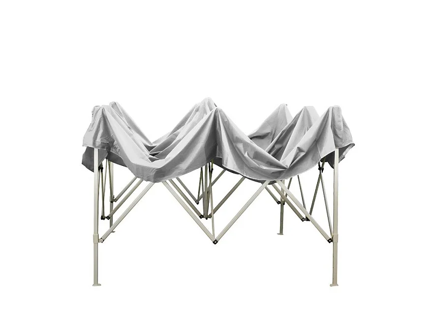 Gazébo pliant pliant 2X2 Blanc recouvert de PVC imperméable
