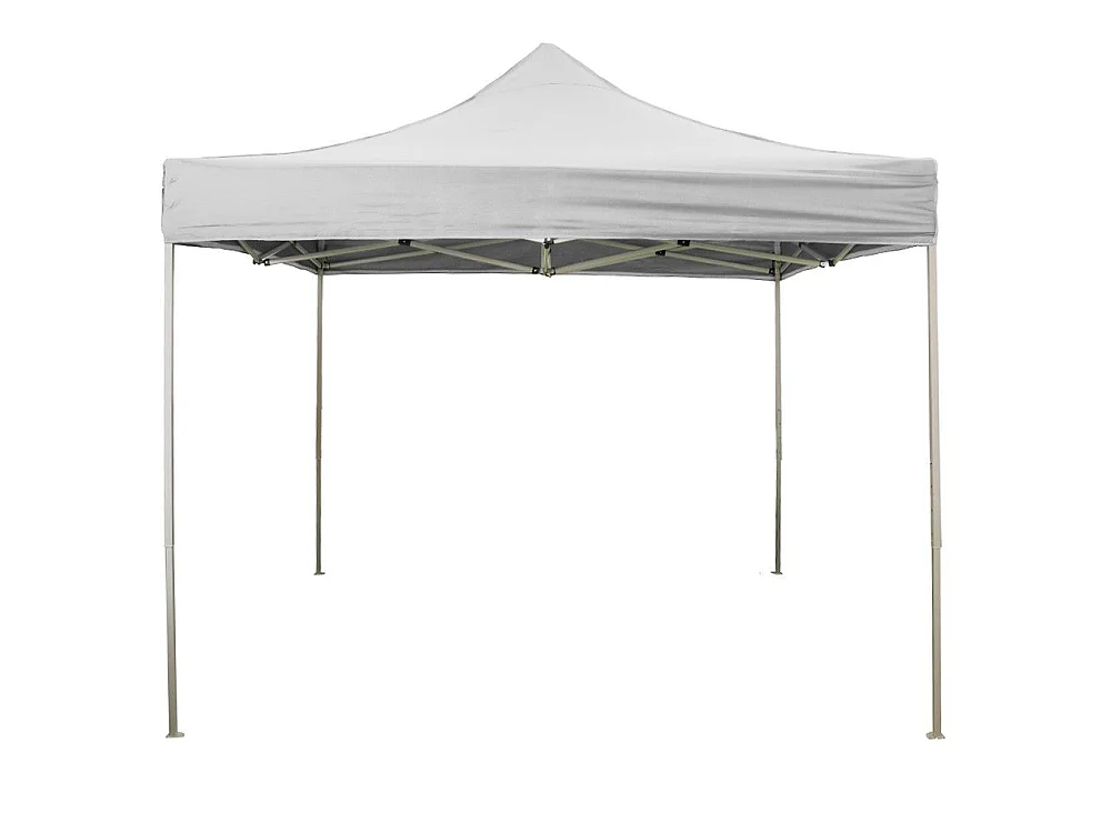 Gazébo pliant pliant 2X2 Blanc recouvert de PVC imperméable