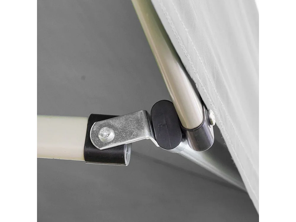 Faltbarer Faltpavillon 2X2 Weiß mit wasserdichtem PVC überzogen