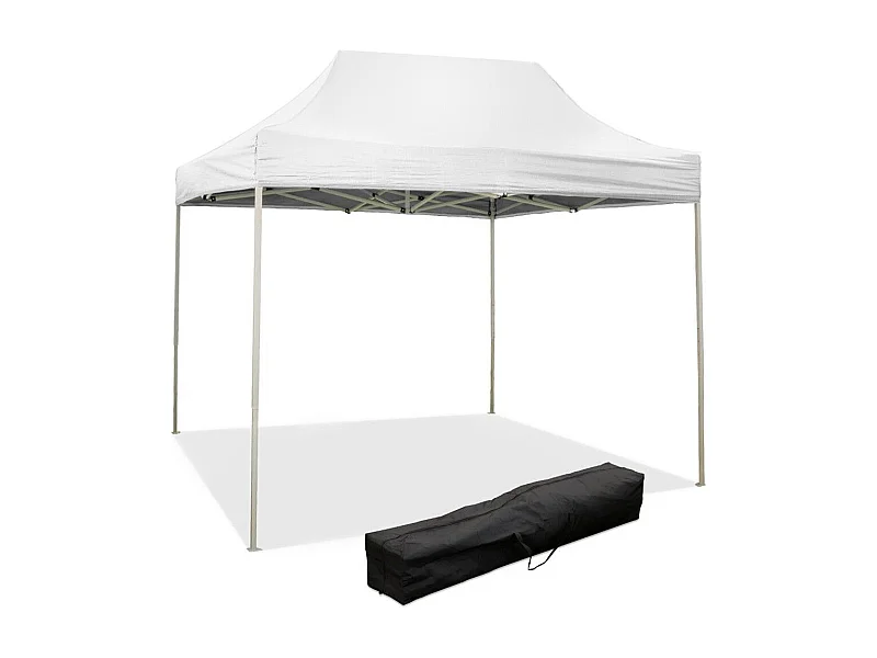 Gazebo richiudibile pieghevole 3 X 2 Bianco ricoperto in PVC impermeabile