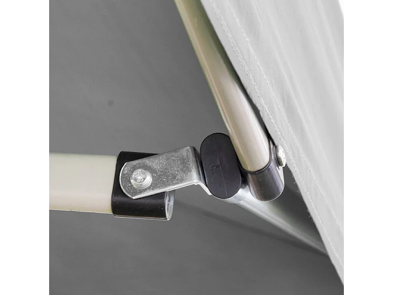 Gazebo dobrável dobrável 3 X 3 Branco revestido em PVC impermeável