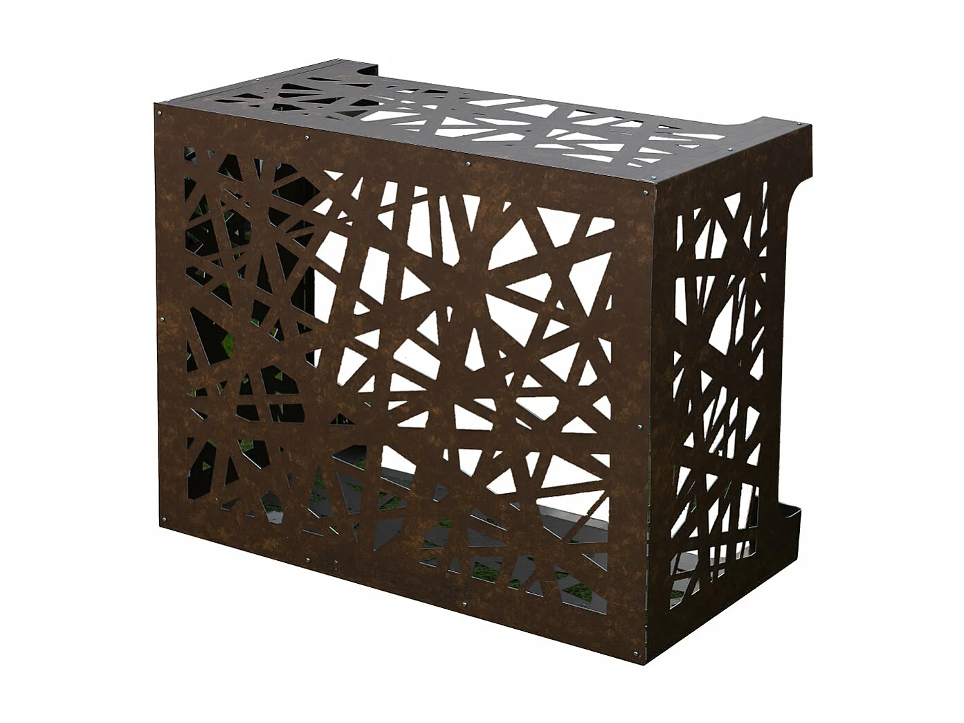 Cubierta de aire acondicionado ARTIST Aluminio Corten marrón bronce L86 x D44 x H68 cm