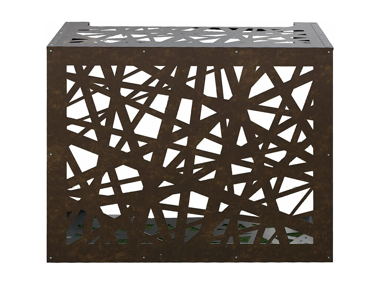 Cubierta de aire acondicionado ARTIST Aluminio Corten marrón bronce L86 x D44 x H68 cm