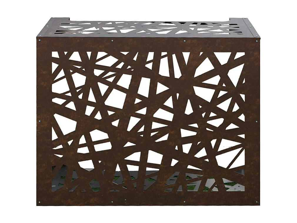 Cache climatiseur pour climatiseur ARTIST Marron bronze Aluminium Corten L86 x P44 x H68 cm