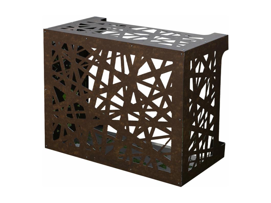 Capa de ar condicionado para ar condicionado ARTIST Alumínio Corten marrom bronze L86 x P44 x A68 cm