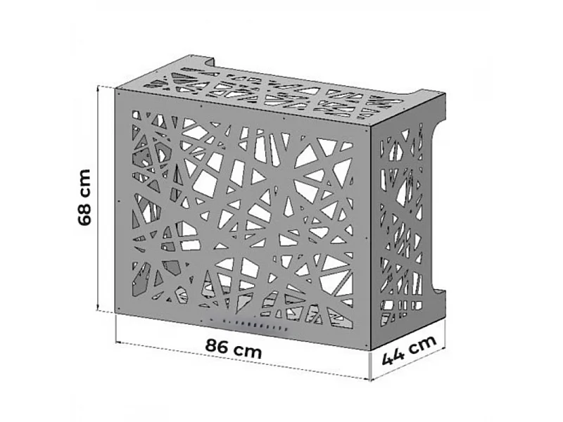 Cache climatiseur pour climatiseur ARTIST M Blanc en aluminium L86 x P44 x H68 cm