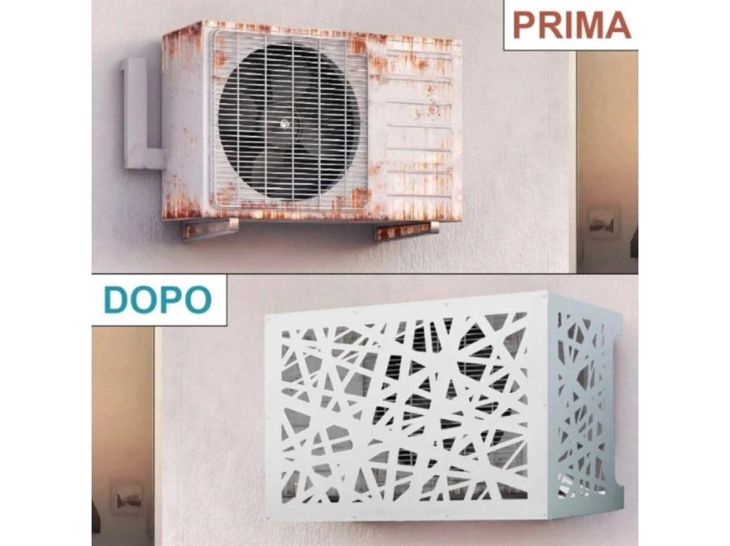 Airconditionerkap voor ARTIST M airconditioner Wit in aluminium L86 x D44 x H68 cm