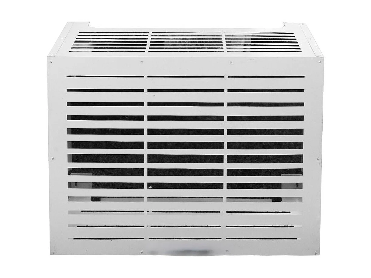 Klimaanlagenabdeckung LINEAR M Weiße Klimaanlagenabdeckung aus Aluminium L86 x T44 x H68 cm