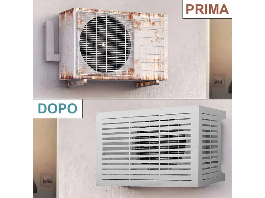 Pokrywa klimatyzatora LINEAR M Biały aluminium D86 x G44 x W68 cm