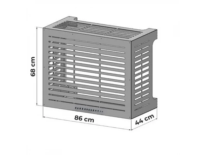 Pokrywa klimatyzatora LINEAR M Biały aluminium D86 x G44 x W68 cm