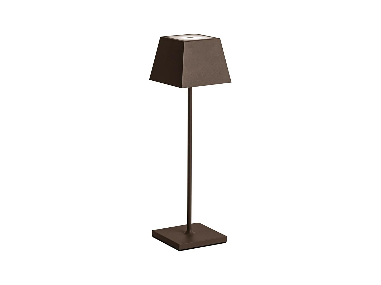 Lampe de table LED Siesta corten portable et rechargeable IP54