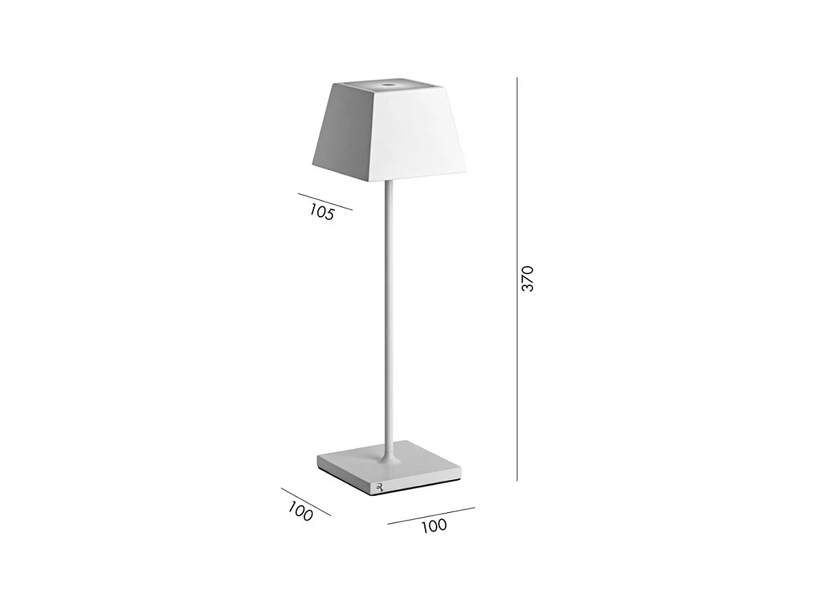 Tragbare und wiederaufladbare LED Siesta Corten-Tischleuchte IP54