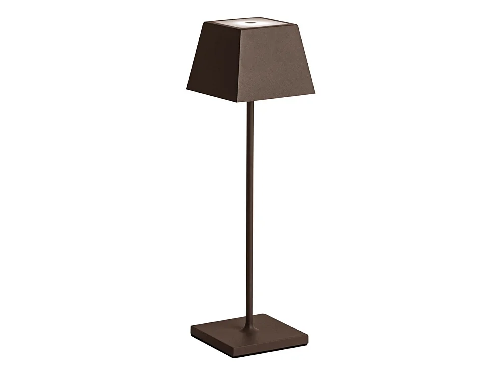 Lampe de table LED Siesta corten portable et rechargeable IP54