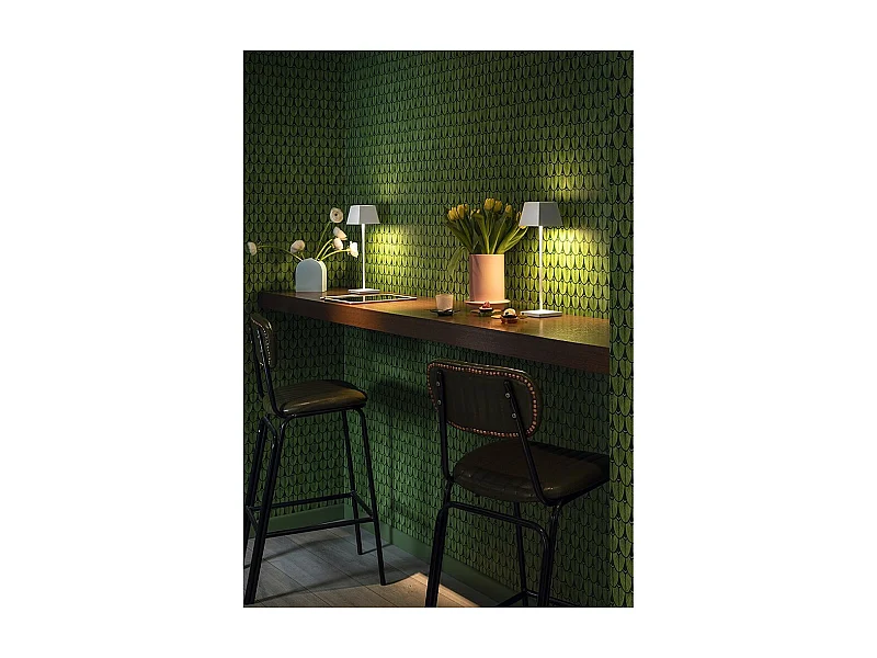 Lampe de table LED Siesta Verde Bosco portable et rechargeable IP54