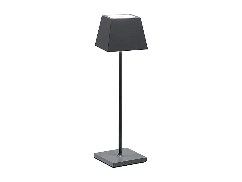 Lampada a led da tavolo Siesta grigio portatile e ricaricabile IP54