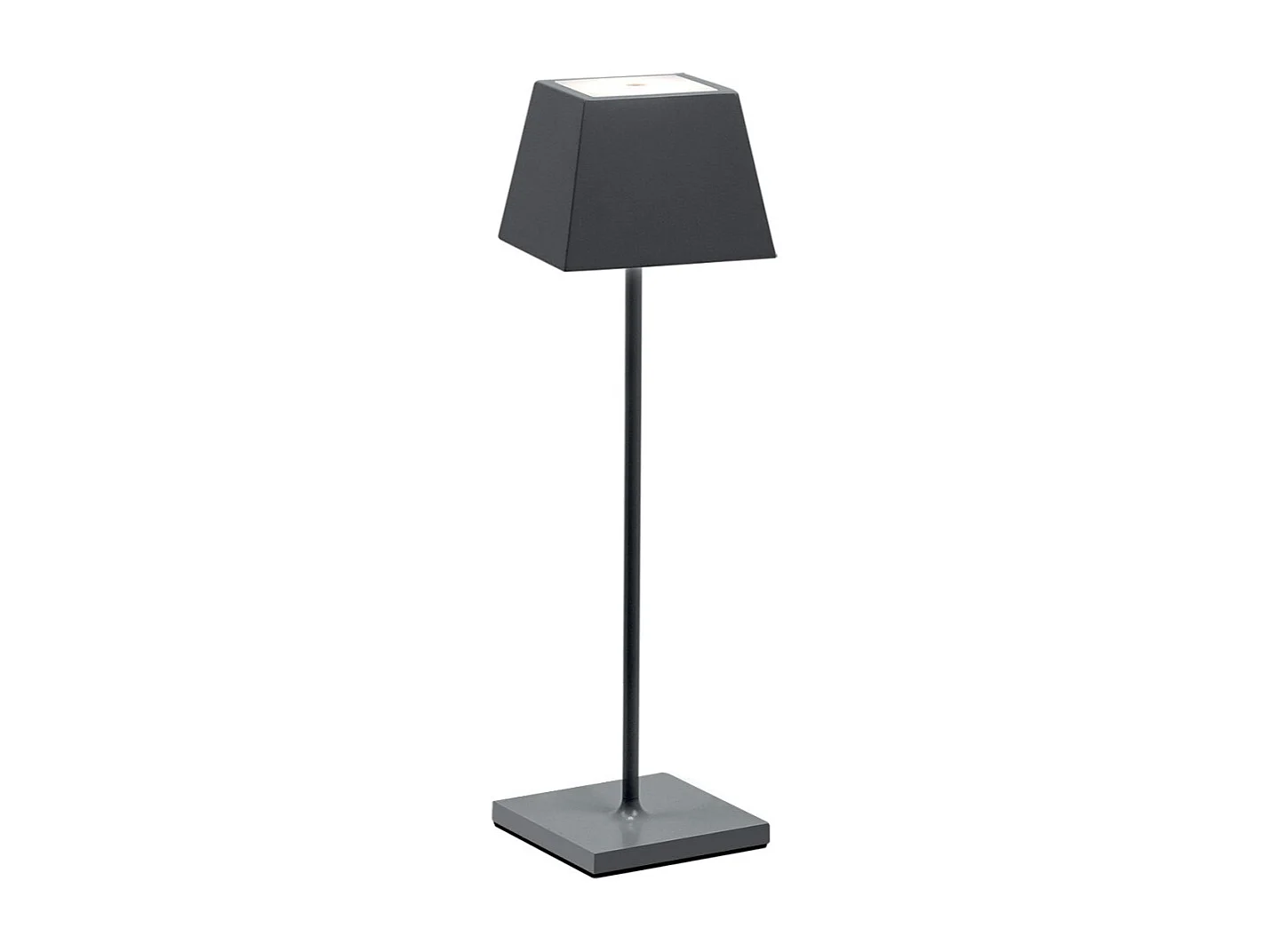 Lampe de table LED Siesta grise IP54 portable et rechargeable