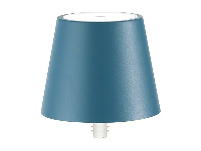 Lampe LED Poldina STOPPER de Zafferano, rechargeable et portable, couleur bleu aviation avec autonomie jusqu'à 12 heures