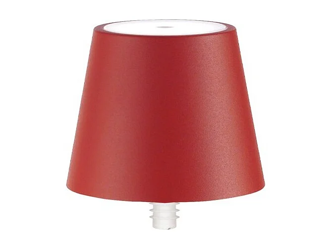 Lampe LED Poldina STOPPER de Zafferano, rechargeable et portable, couleur rouge avec autonomie jusqu'à 12 heures