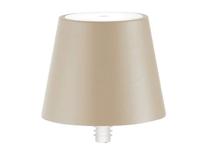 Poldina STOPPER LED-Lampe von Zafferano, wiederaufladbar und tragbar, Sandfarbe, mit einer Akkulaufzeit von bis zu 12 Stunden