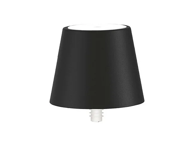 Poldina STOPPER LED-Lampe von Zafferano, wiederaufladbar und tragbar, Farbe Schwarz, mit einer Akkulaufzeit von bis zu 12 Stunden.