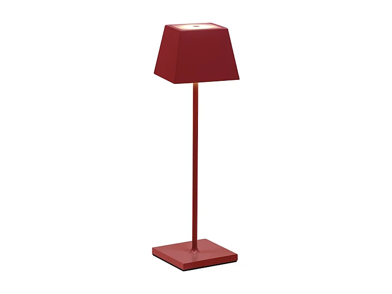 Lampe de table LED Siesta rouge IP54 portable et rechargeable