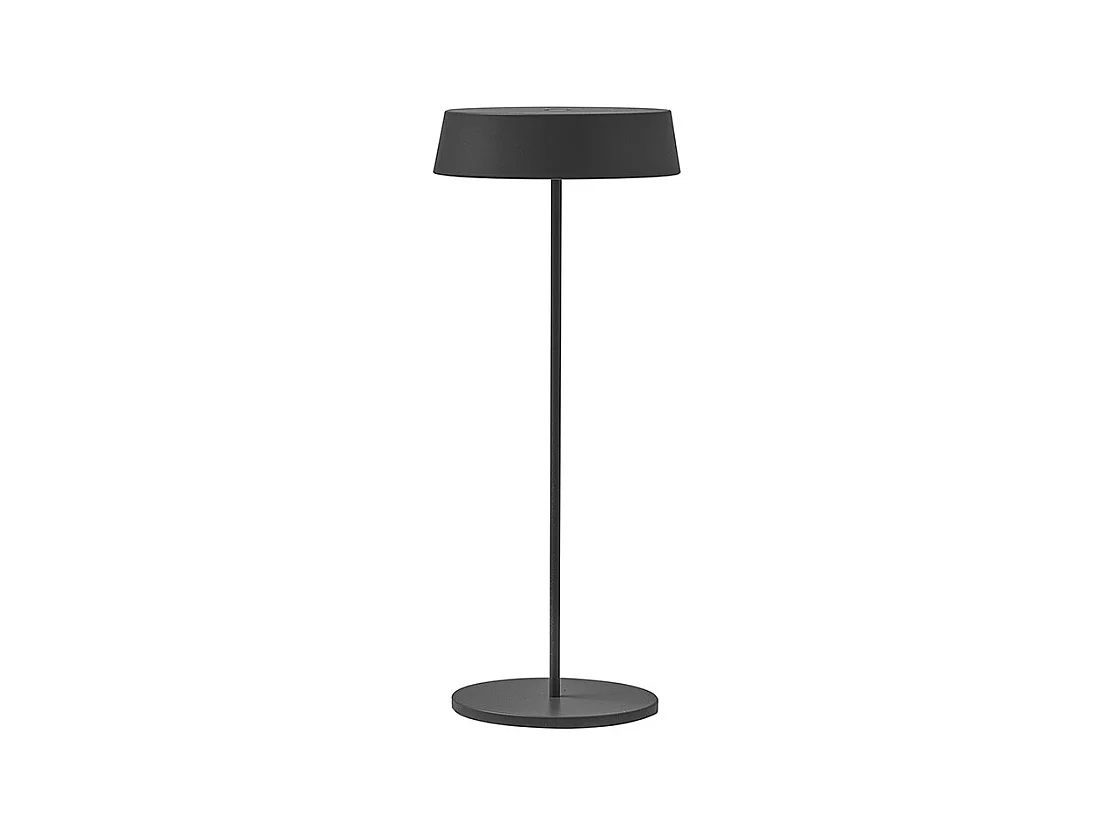 Inemuri Anthrazit LED-Tischleuchte mit USB Touch, wiederaufladbar und dimmbar, 12 Stunden Autonomie