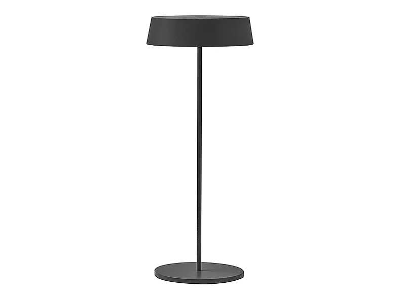 Lampe de table LED Inemuri Anthracite avec USB Touch, rechargeable et dimmable, autonomie 12h