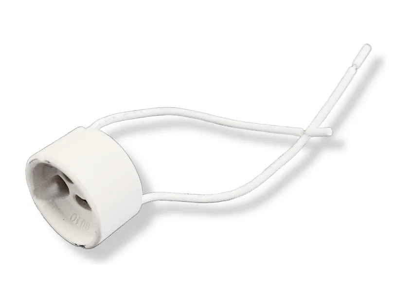 Support spot encastrable rond en plâtre blanc d.100x30 mm pour LED GU10 et GU5.3