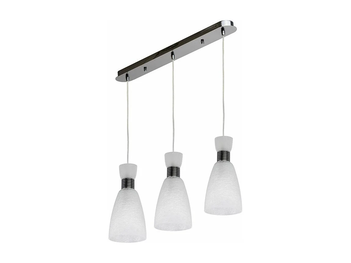 Plafonnier 3 Têtes Métal "Viyel" 40cm Blanc