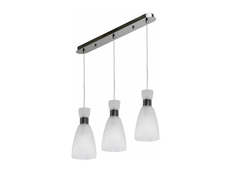 Plafonnier 3 Têtes Métal "Viyel" 40cm Blanc