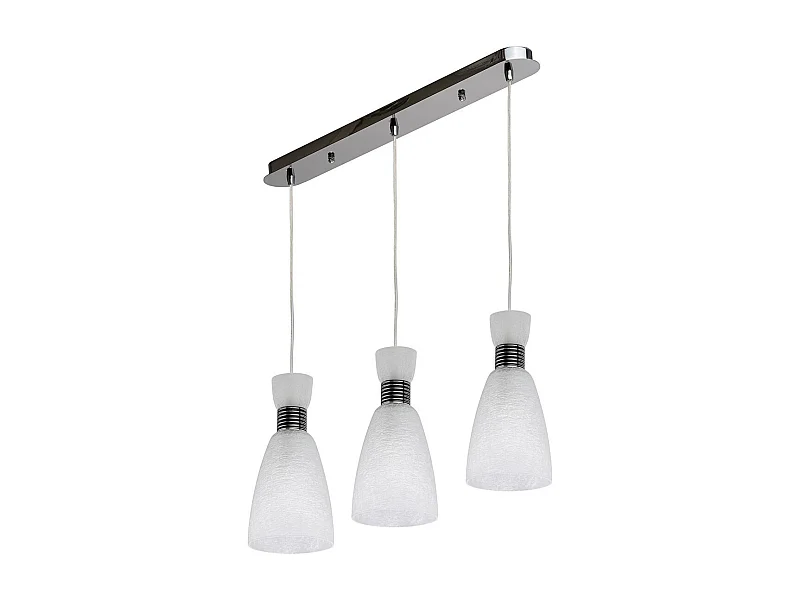 Plafonnier 3 Têtes Métal "Viyel" 40cm Blanc