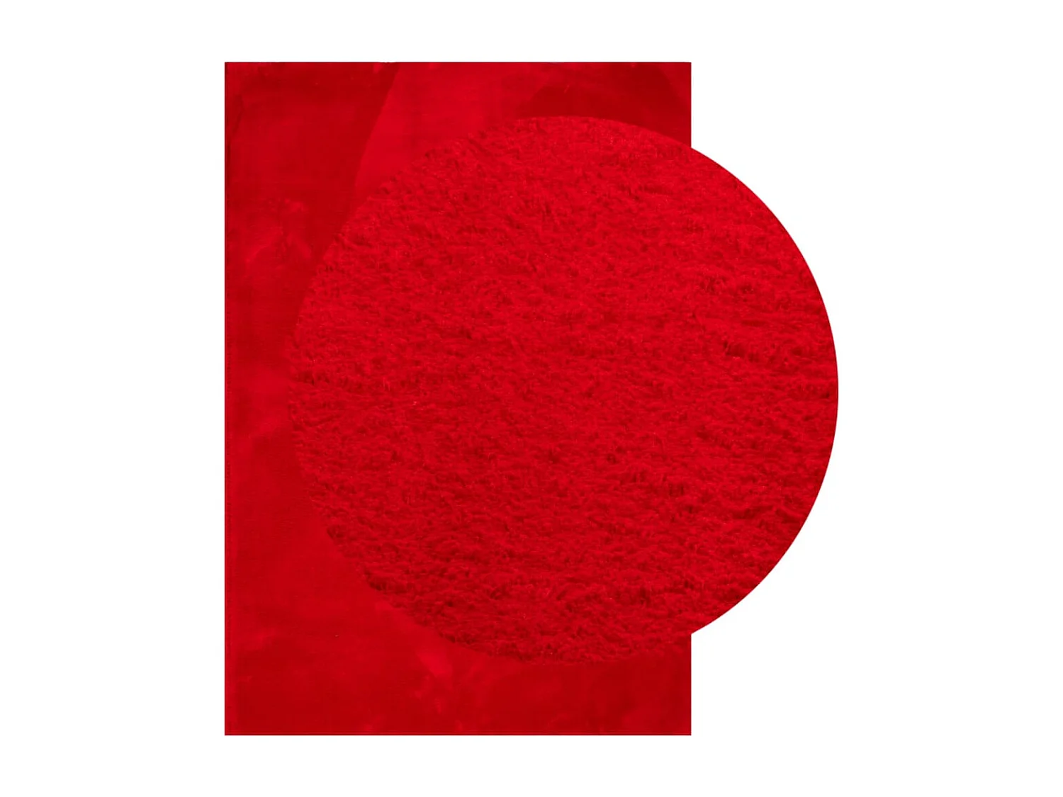 Hester  Tapis HUARTE à poils courts doux et lavable rouge 140x200 cm