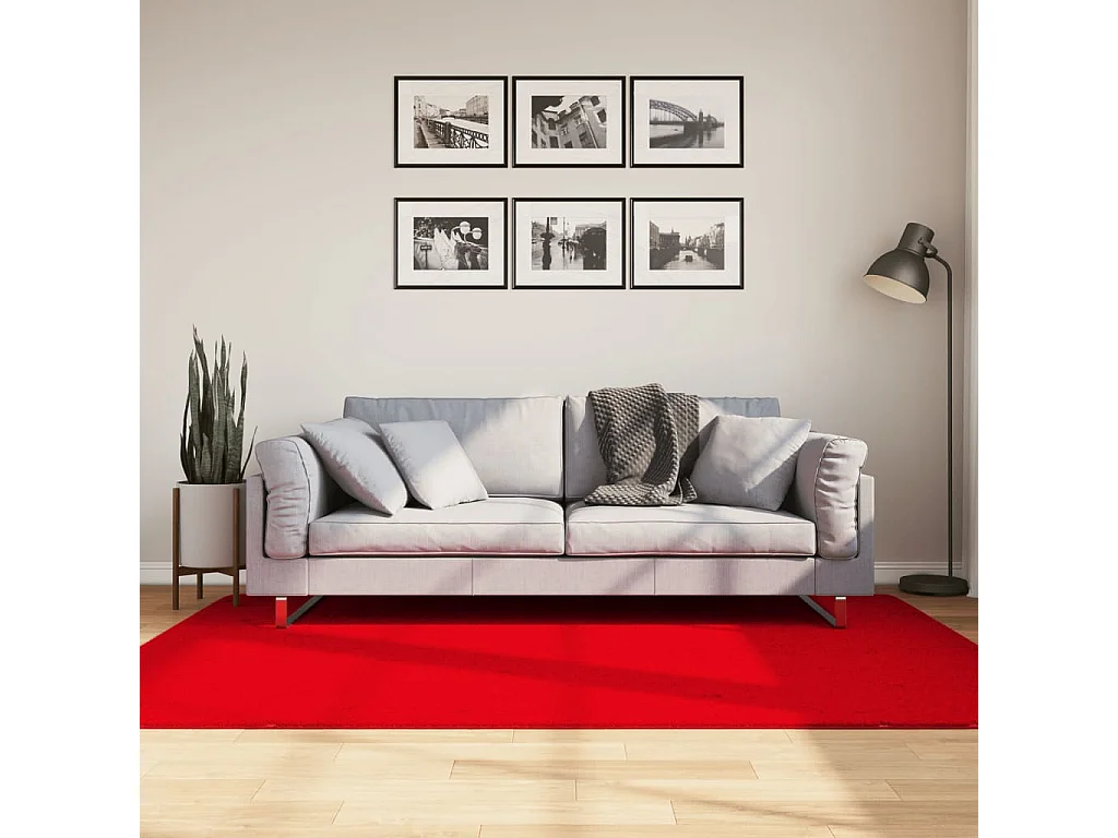 Hester  Vloerkleed HUARTE laagpolig zacht wasbaar 140x200 cm rood