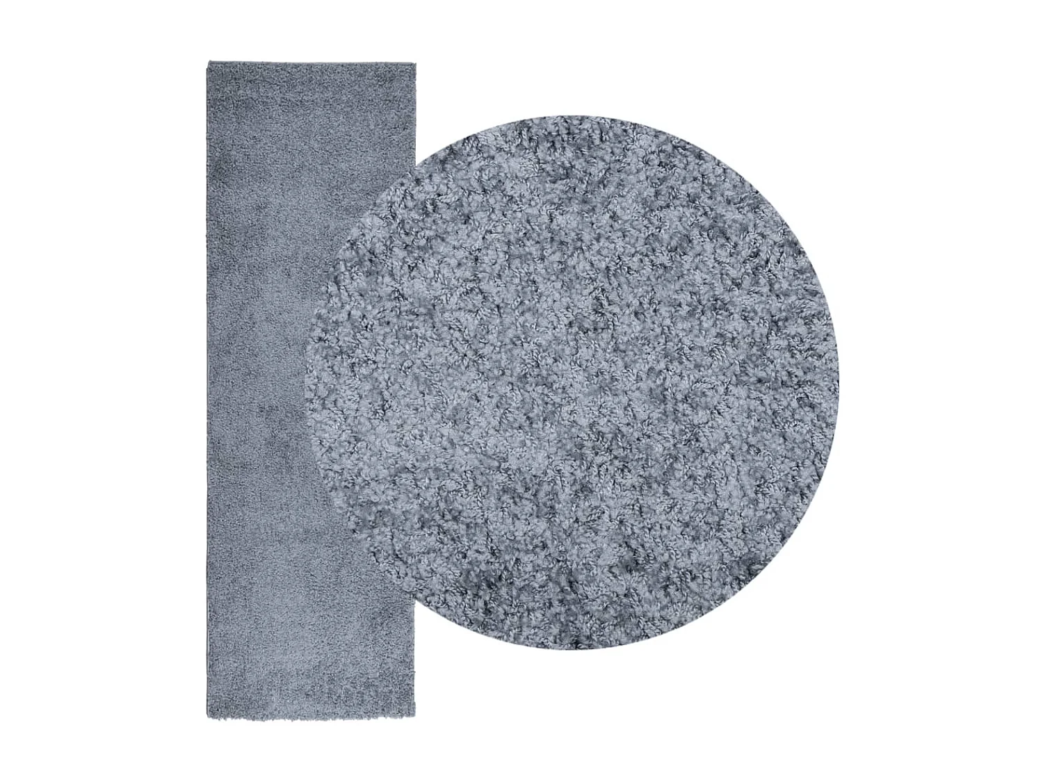 Vito  Teppich Shaggy Hochflor Modern Blau 80x250 cm