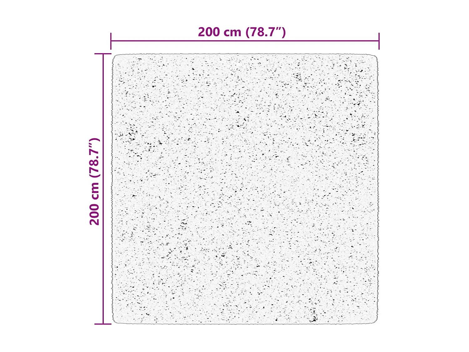 Prolenta Premium -  Tapis HUARTE à poils courts doux et lavable bleu 200x200 cm