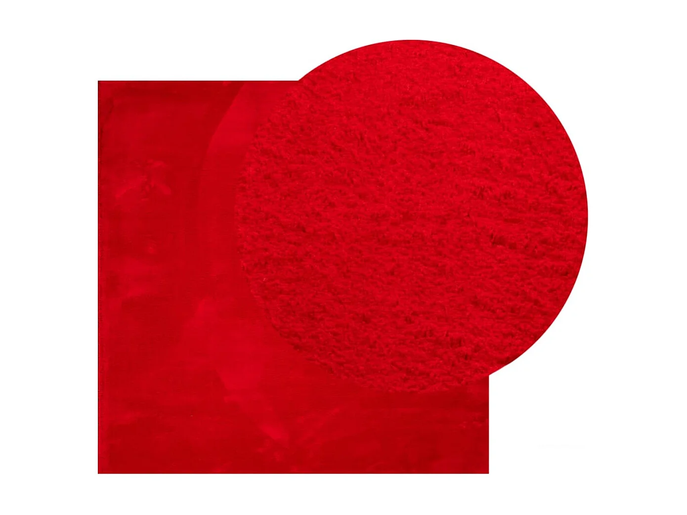 Hester  Vloerkleed HUARTE laagpolig zacht wasbaar 120x120 cm rood