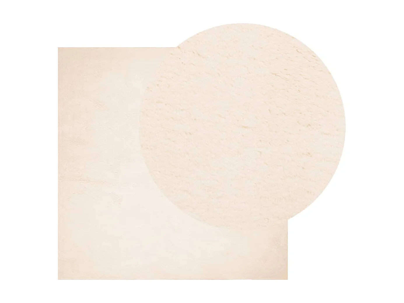 Hester  Tapis HUARTE à poils courts doux et lavable beige 160x160 cm