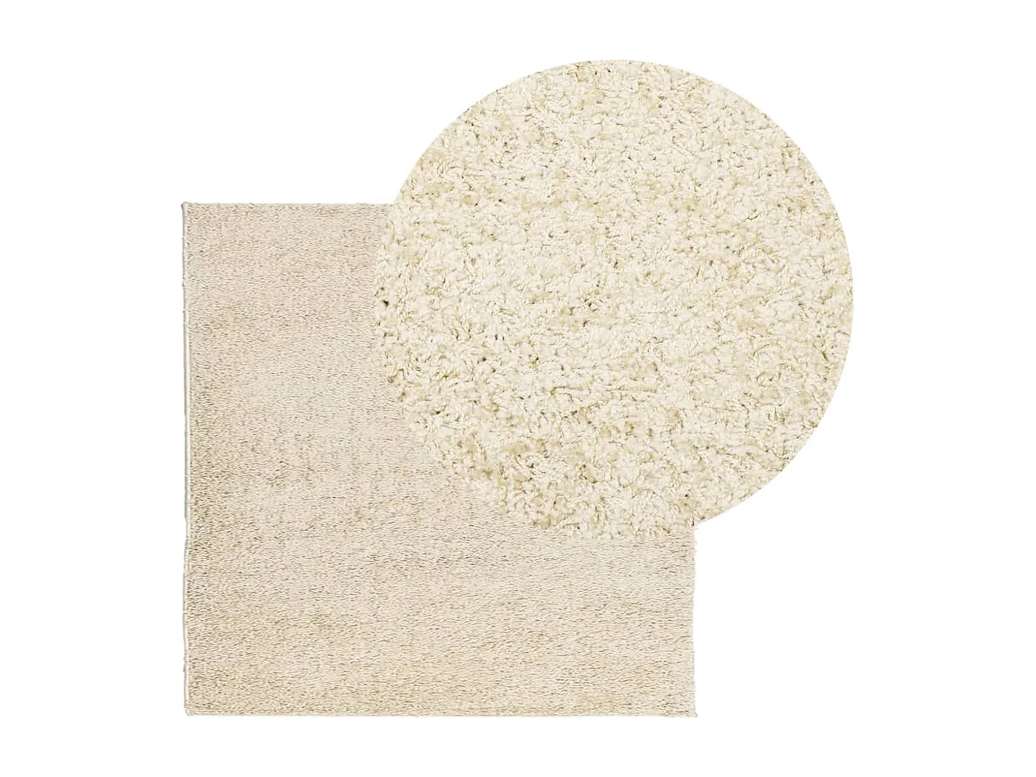 Vito  Teppich Shaggy Hochflor Modern Golden 200x200 cm